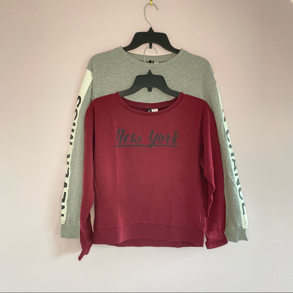 Bundle of 2 H&M Crewneck Sweatshirt